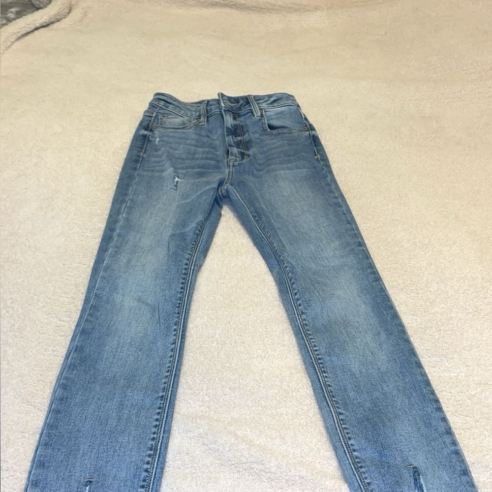 Women's Blue Straight Leg Jeans